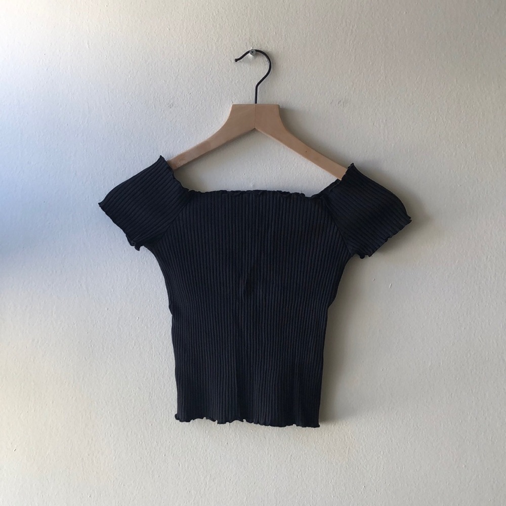 Zara midriff rib shirt S